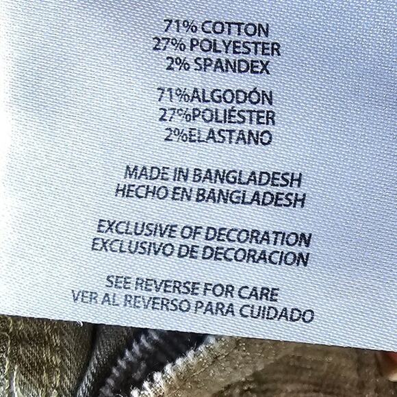 Gap Corduroy Cut-Off Shorts Vetiver Green Size 6 - Picture 6 of 7